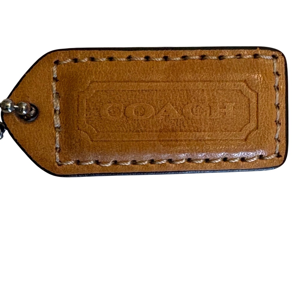 Vintage Coach Signature Demi Canvas Leather Y2K Shoulder Bag Brown Tan 6094 - Picture 3 of 16